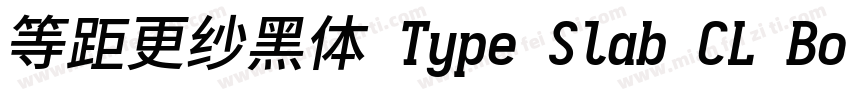 等距更纱黑体 Type Slab CL Bold字体转换